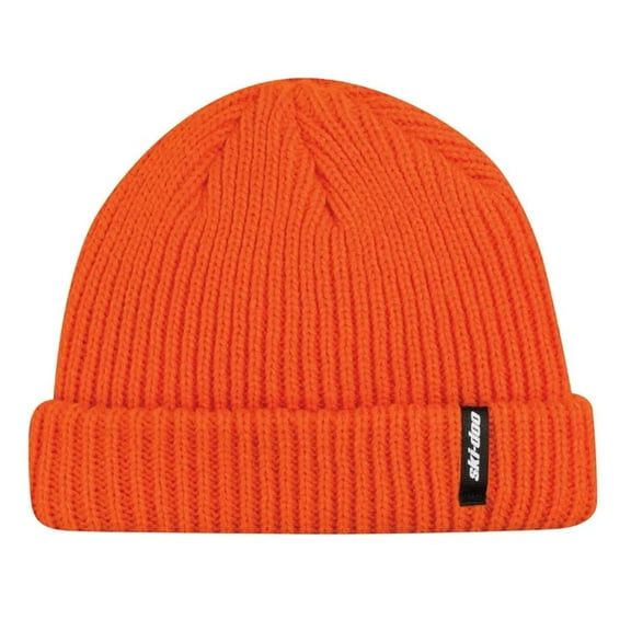 Ski-Doo Short Roll Knit Beanie Hat Orange 4548120012