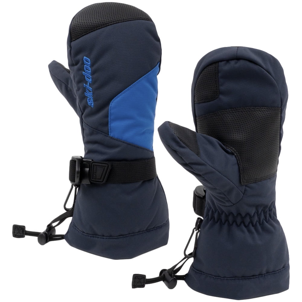 Ski-Doo Teens' Particle Snowmobile Mittens Indigo Blue 4463434882