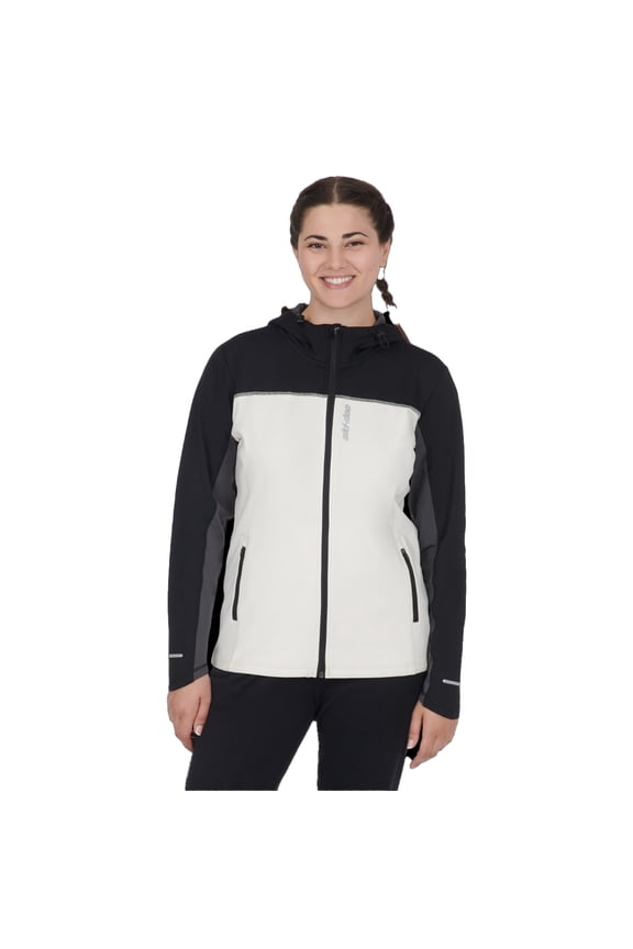 Women's Hybrid Zip-Up Tech Fleece Snowmobile Jacket Grey 4548180609
