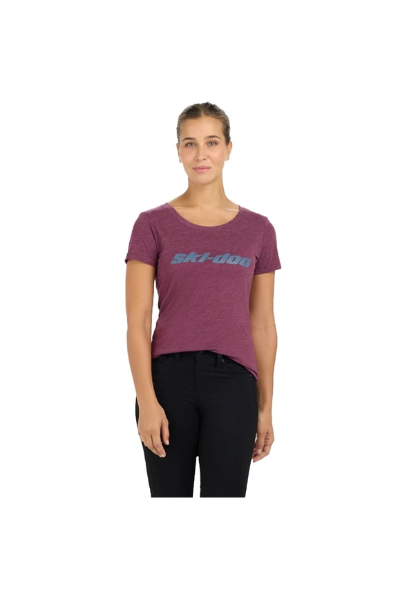 Womens Signature T-Shirt Burgandy Red 4547290935