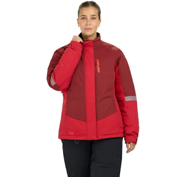 Ski-Doo Womens Vasa Snowmobile Jacket Burgundy Red 4409440435