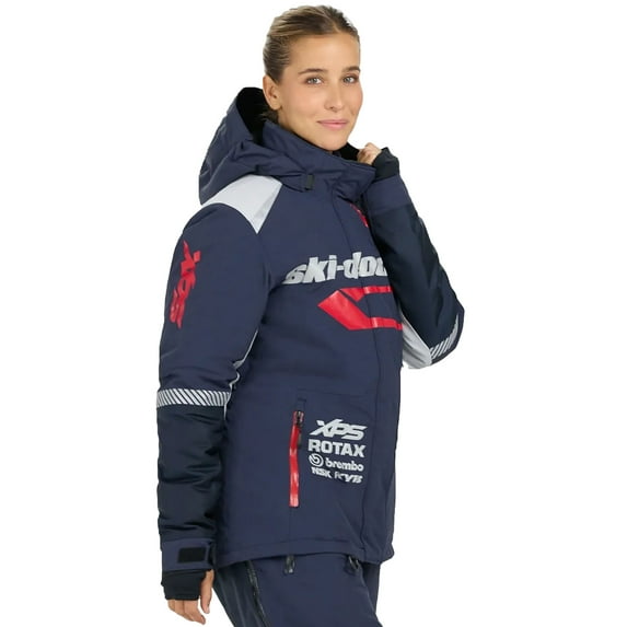 Ski-Doo Womens X-Team Snowmobile Jacket Insulated Water Resistant Dark Navy - Medium 4409450616