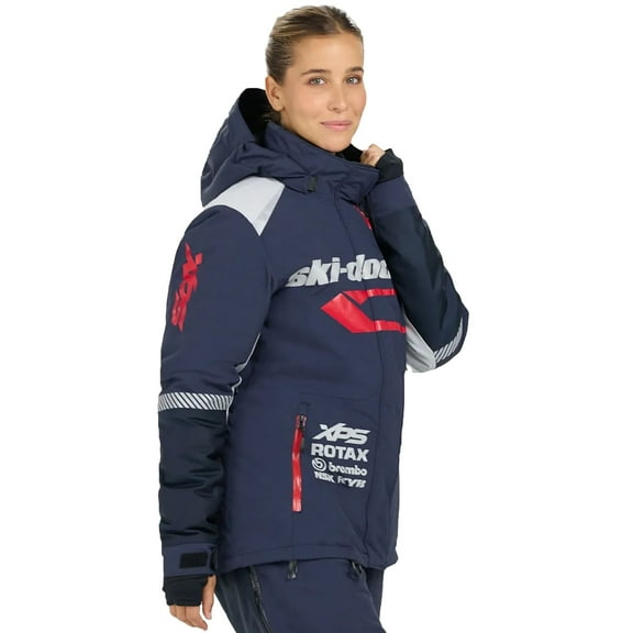 Ski-Doo Womens X-Team Snowmobile Jacket Insulated Water Resistant Dark Navy - X-Large 4409451216