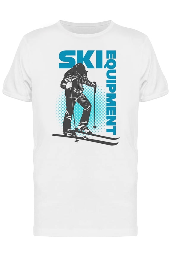 Ski Equipment T-Shirt Men -Image by Shutterstock, Male Medium