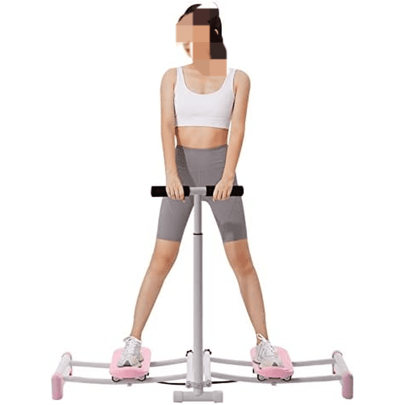 Ski Exercise Machine Leg Pelvic Muscle Hip Trainer Thigh Exerciser, Adjusting Height Ski Trainer Exercise Machine for Home Gym, Pink$$Sport & Recreation Other
