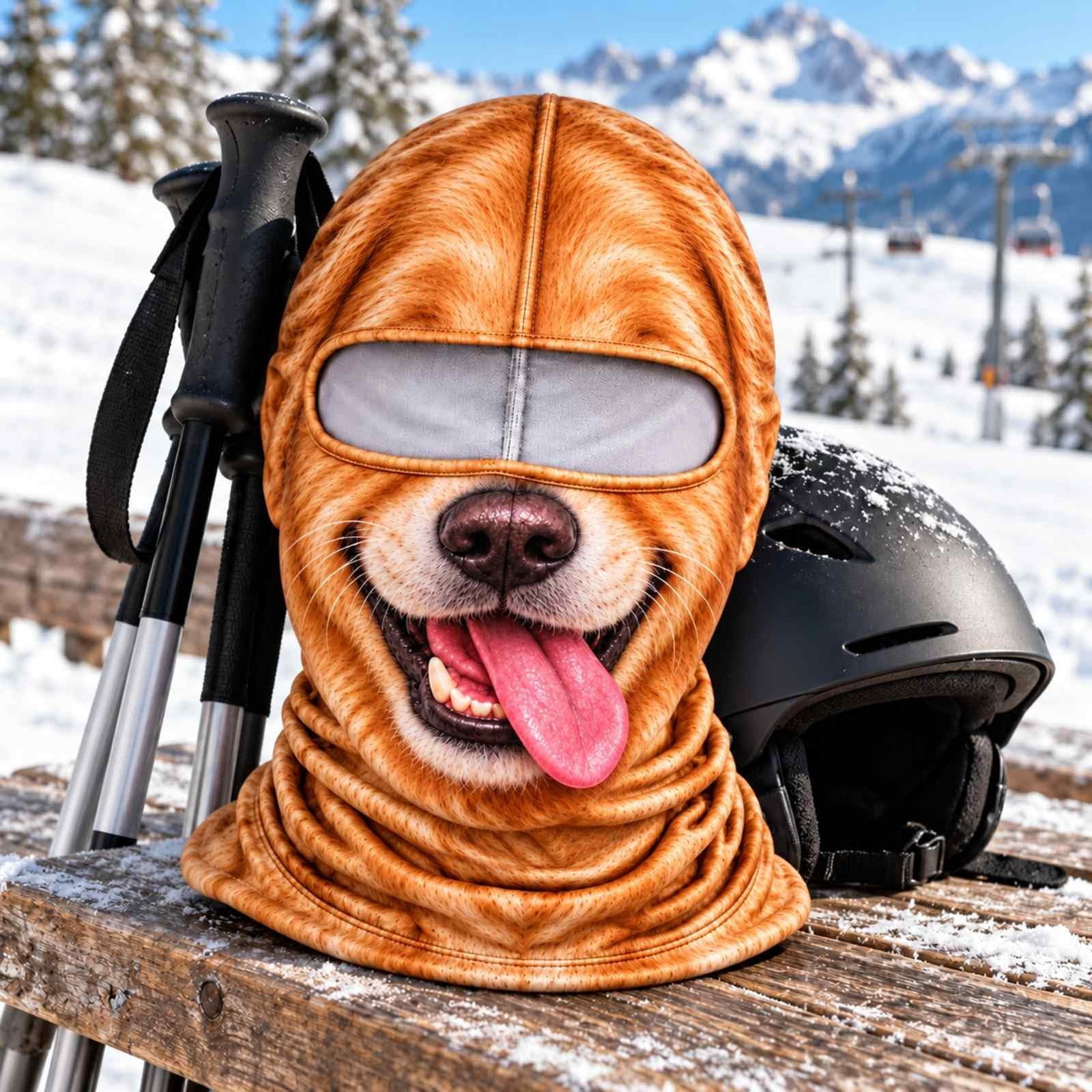 Cd Outside Fun Ski Face Mask Fun Character Designs Helmet Friendly Winter, 3D ...