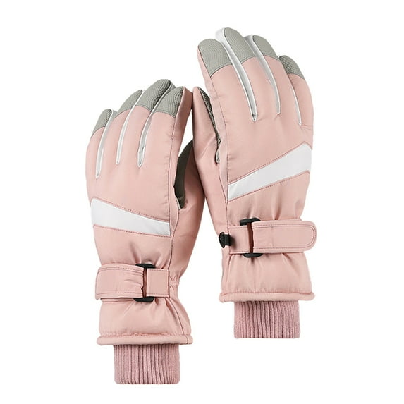 Ski Gloves Snow Gloves for Men and Women,Waterproof Snowboard Gloves,Insulated Snowmobile Gloves,Cold Weather Windproof Warm Skiing Gloves for Snowboarding,Outdoor Activities(Pink)