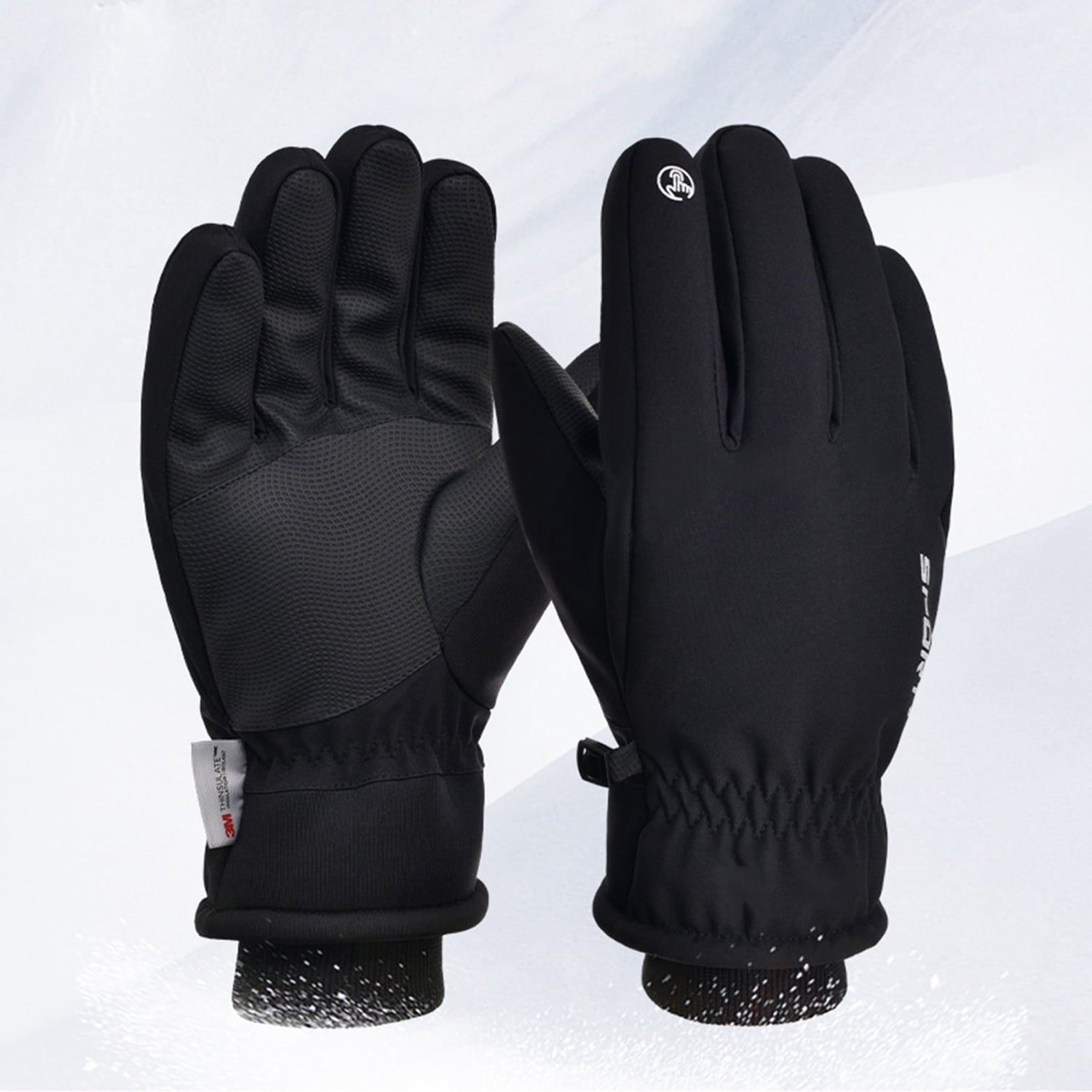 Ski Gloves -Waterproof 3M Thinsulate Work & Snow Gloves for Snow ...