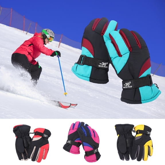 Ski Gloves Waterproof Touchscreen Snowboard Gloves, Warm Winter Snow Gloves for Cold Weather, Fits Both Men & Women