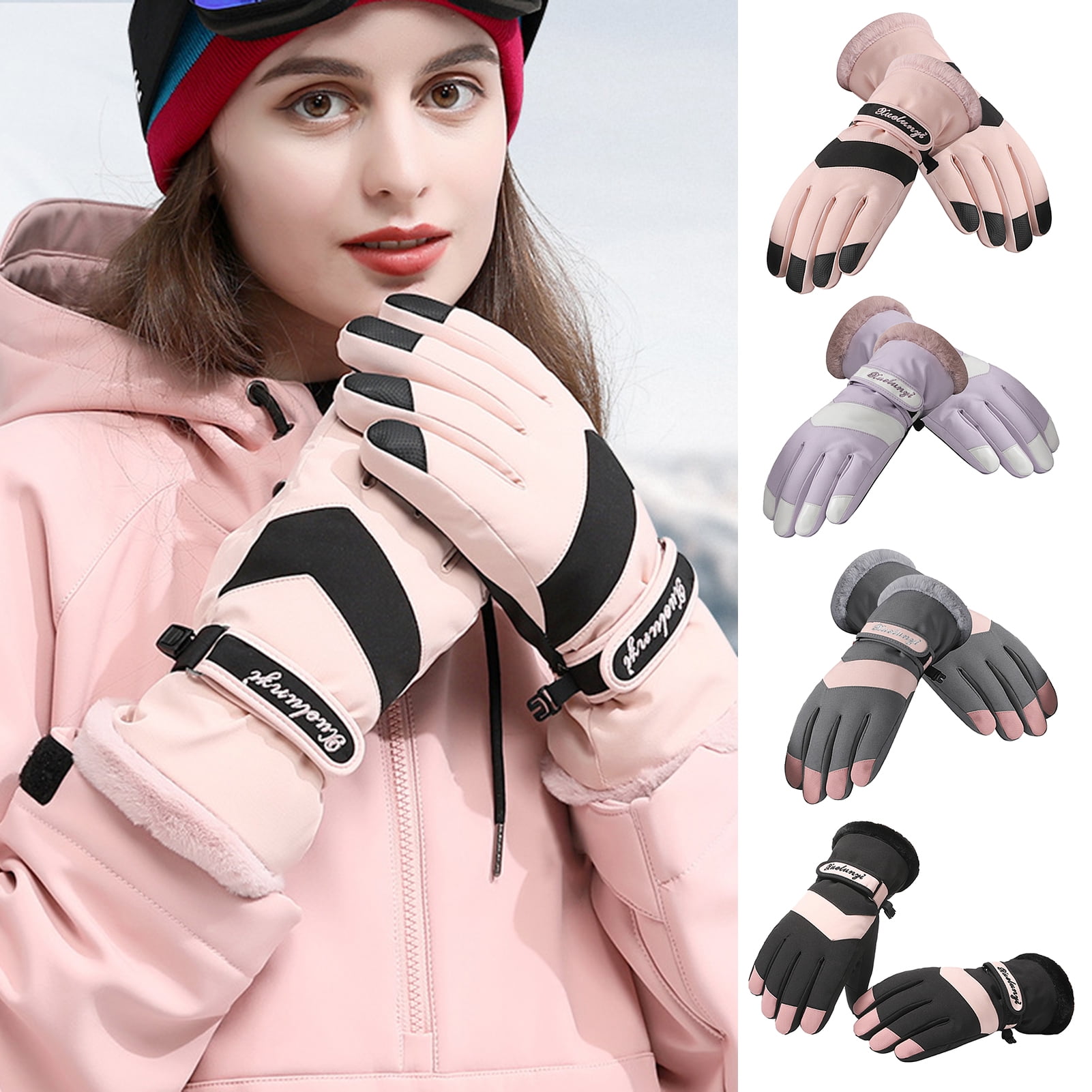 Ski Gloves Waterproof Windproof 3M Thinsulate Insulated Warm Snow Gloves Snowboard Gloves Touchscreen Winter Gloves for Men Women
