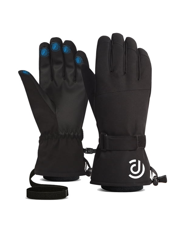 Ski Gloves, Waterproof Winter Gloves for Men Women, Touchscreen Snowboard Gloves for Driving Cycling Running Hiking, Winter Windproof Breathable Warm Gloves for Cold Weather Outdoor Play