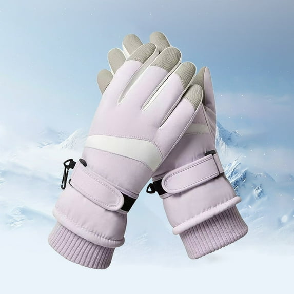 Ski Gloves, Winter Gloves for Women, Windproof Touchscreen Thermal Gloves, Thickened Fleece Gloves for Skiing Cycling, Outdoor Sports, Warm & Dry, Gifts Baberdicy, Ideal for Men And Women