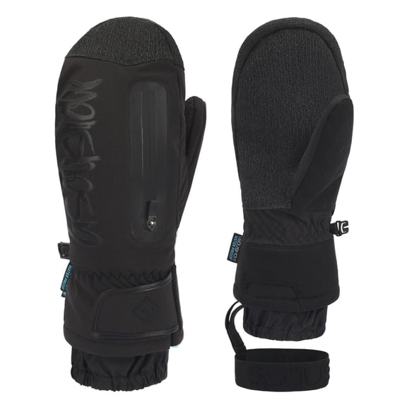 Ski-Gloves for Men Women, Winter Warm Mittens Water-Repellent Windproof for Cold Weather, Snowboarding, Driving,Cycling ,Color:Black