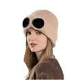 thumbnail image 1 of Ski Goggle Beanie Hat for Women Thick Fleece Lined Knit Skull Cap Mens Warm Winter Outdoor Hats, 1 of 4
