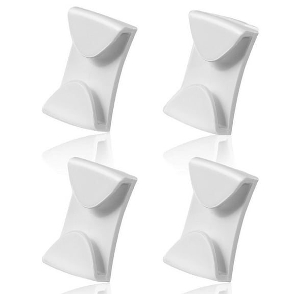 Ski Goggle Clip, 4pcs Adhesive Winter Sports Goggle Clip for Ski/Snowboard Helmets to Fix Goggles Winter Snow Sports System Accessories, White