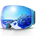 thumbnail image 1 of Ski Goggles,Findway Snowboard Snow Goggles Magnetic Interchangeable Dual Lens, Blue Lens Blue Frame, 1 of 8