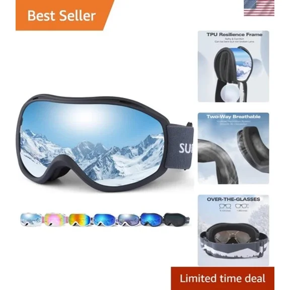 Ski Goggles Men Women Anti-Fog Snow Goggles UV Protection Snowboard Goggles f...