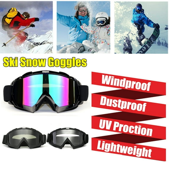 Ski Goggles, Motorcycle Goggles, Snowboard Goggles for Men Women, Clear/1Pack