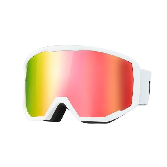 Ski Goggles Pink Revo Coating Cylindrical Lens OTG Anti Fog Snow Goggles for Men Women Youth; Skiing Snowboarding Cycling Goggles with TPU Frame & Ventilation