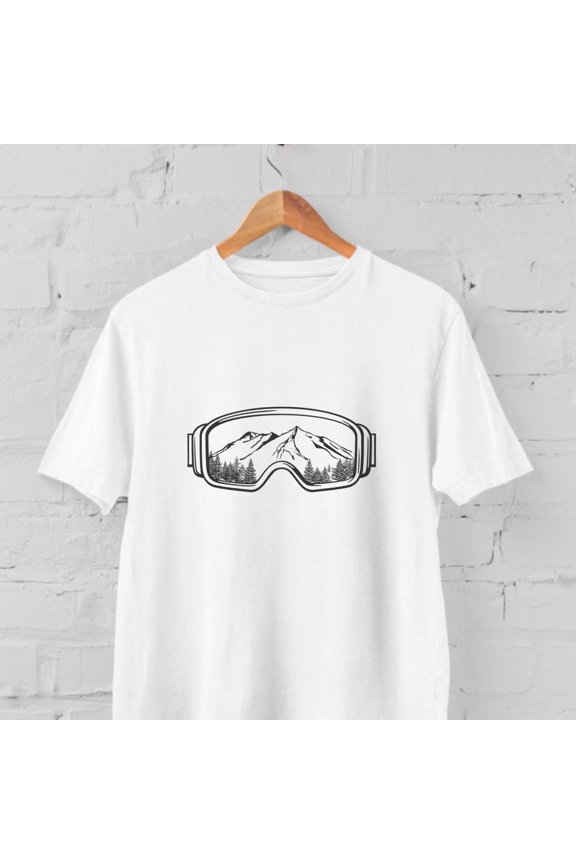Ski Goggles Shirt Skiing TShirt Winter Sports Tee Apres Ski Shirt Ski Themed Clothing Gift