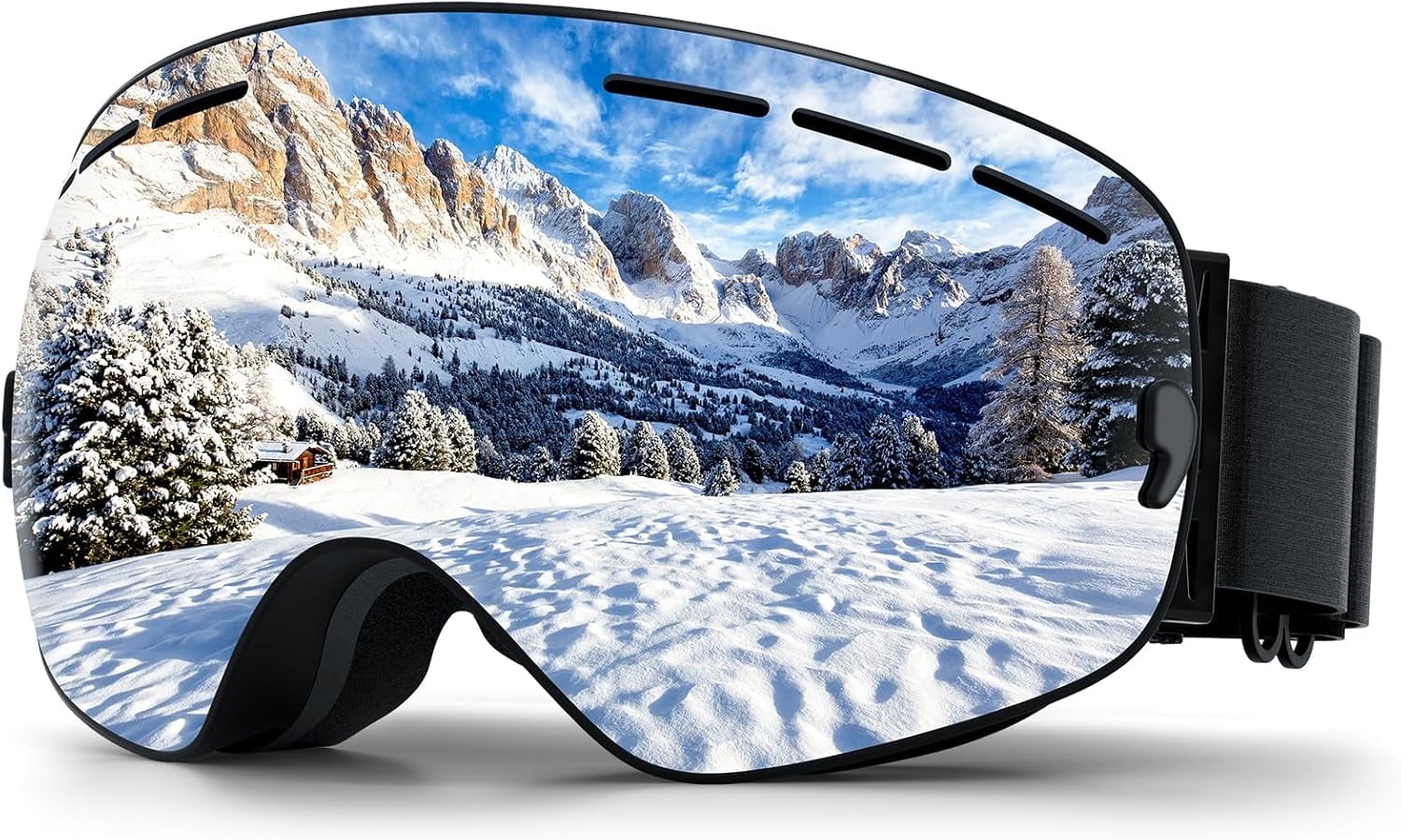 Ski Goggles Snowboard Goggles Adult - UV Protection Anti-Fog Snow Goggle Over Glasses Snow Goggles for Men,Women & Youth