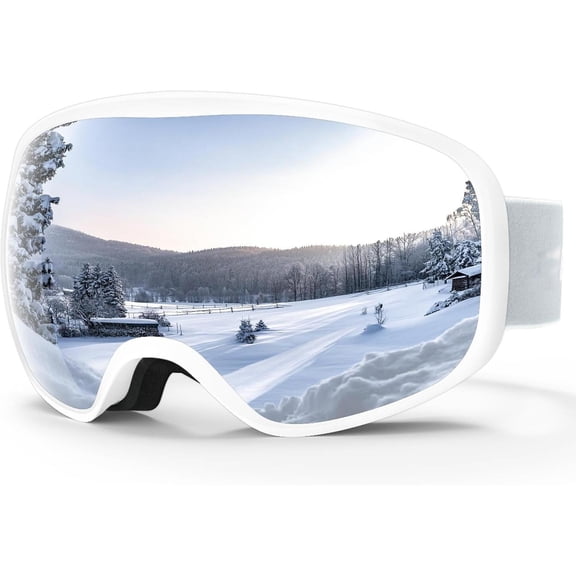 Ski Goggles Snowboard Goggles, Over Glasses OTG, UV Protection, Anti-fog, Wide Vision