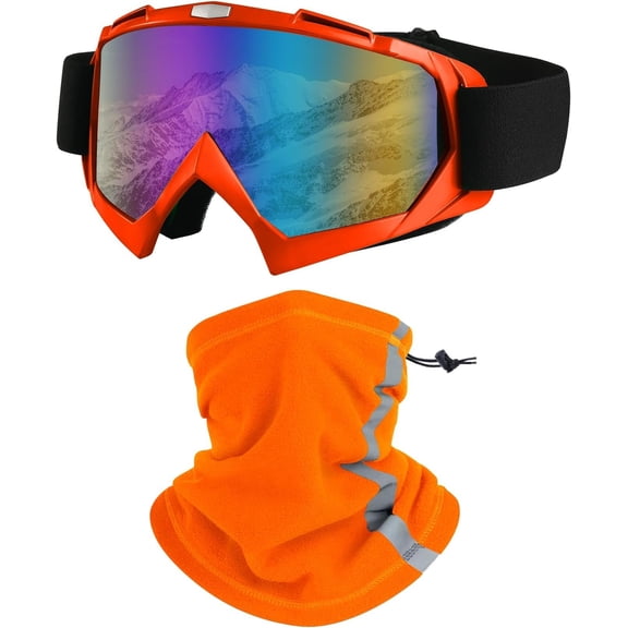 Ski & Goggles with Reflective Gaiter, for Men Women