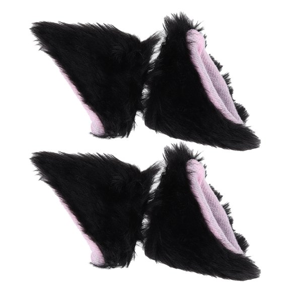 Amosfun Detachable Design Cat Ears Motorcycle Accessories 2 Pairs 5.1X3.7X0.8In