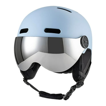Ski Helmet Snow Helmet Lightweight with Ajustable Vents Removable Goggles Liner Ear Pads Protective Gear for Skiing Snowboarding Cycling (Light Blue M)