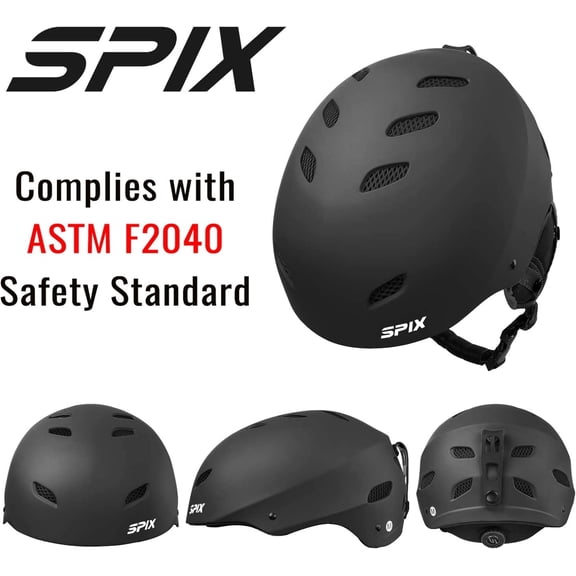 Ski Helmet Snowboard Helmet - ASTM Safety Standard Size Adjustable for Adults Youth Men and Women