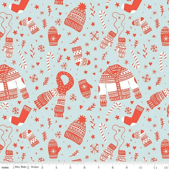 Ski Hill Main Powder Cotton Fabric
