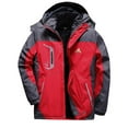 thumbnail image 1 of Ski Jacket Men Waterproof Winter Coats Fleece Lined Parka Snow Jackets with Zipper Pocket Detachable Hood Outwear Warm Coat L, 1 of 9