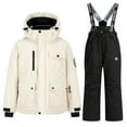 thumbnail image 1 of Ski Jacket, Snowboarding Jacket, Paiwinds Children's Winter Thick Waterproof Windproof and Warm Hooded Long Sleeved Top+suspender Ski Pants Equipment Two-piece Set for Kids, 3-4Years, 1 of 4