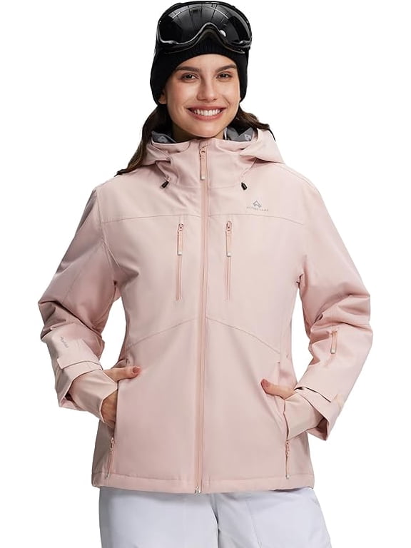 Women‘s 15k Waterproof Ski Jacket, Insulated Winter Snow Coat with 7 Pockets