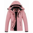 thumbnail image 1 of Winter Coats for Women Waterproof Ski Jacket Warm Snow Jackets Windproof Windbreaker Hooded Raincoat, Pink M, 1 of 7