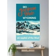 thumbnail image 1 of Ski Jackson Hole Wyoming Vintage Ski Poster Poster Wall Art, Modern Wall Decor For Living Room Bedroom, 12x18 UNFRAMED, 1 of 3