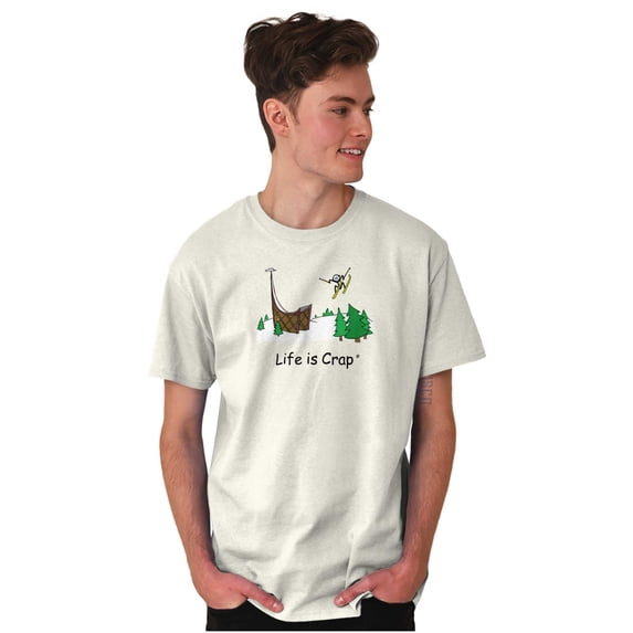 Ski Jump Good Life Funny Novelty Mens Graphic T Shirt Tees Brisco Brands