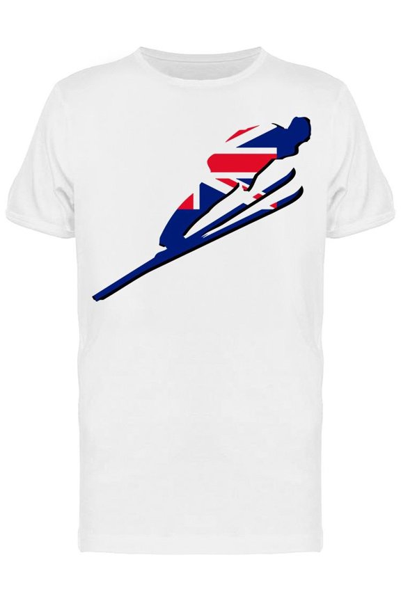 Ski Jumping Sport New Zealand T-Shirt Men -Image by Shutterstock, Male Large