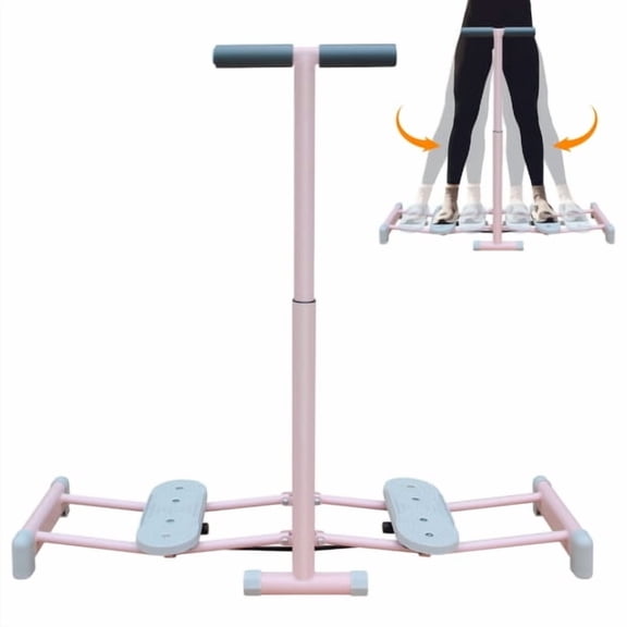 Ski Machine Foldable, Simulated Ski Trainer with 4-Level Adjustable Non-Slip Pedal Armrest, Pelvic Floor Muscle Trainer for Home