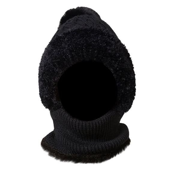 Ski Mask Balaclava Windproof Hooded Scarf 3 in 1 Beanie Hat Ski Balaclava Winter Ski Face Mask Warm Balaclava Warm Skull Cap Motorcycle Bike Cycling Black One Size