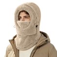 thumbnail image 1 of Ski Mask Balaclava for Women Men, Winter Full Face Mask Hooded Scarf for Cold Weather, Warm Fleece Head Cover Neck Warmer QURATI, 1 of 5
