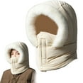 thumbnail image 1 of Ski Mask Balaclava for Women,Winter Full Face Mask Hooded Scarf for Cold Weather,Warm Fleece Head Cover Neck Warmer(Beige), 1 of 9