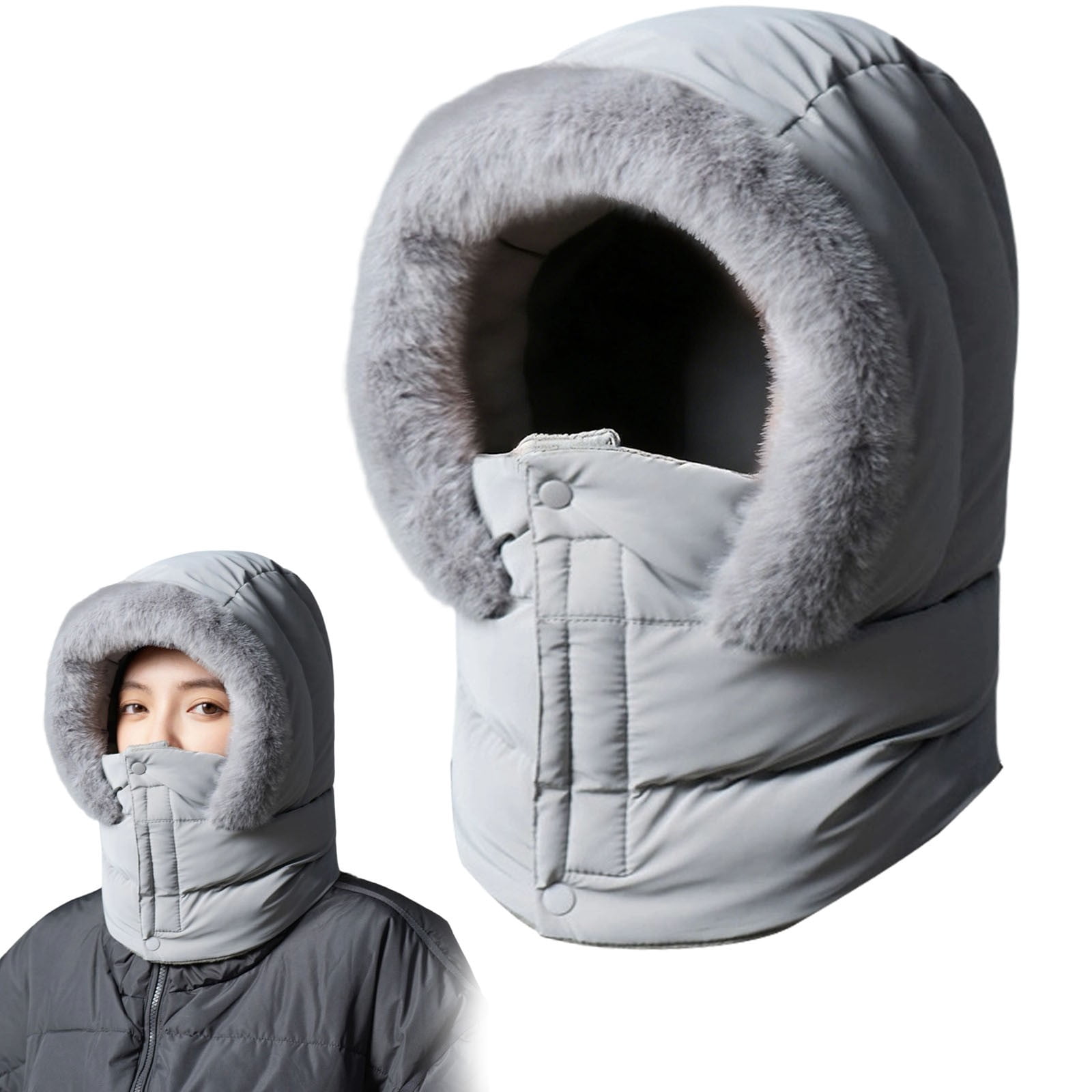 Woman Cold Mask Ski Mask Balaclava for Women,Winter Full Face Mask Hooded Scarf for ...