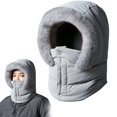 thumbnail image 1 of Ski Mask Balaclava for Women,Winter Full Face Mask Hooded Scarf for Cold Weather,Warm Fleece Head Cover Neck Warmer(Grey), 1 of 9