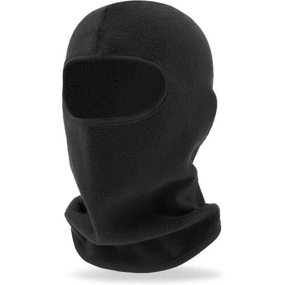 Ski Mask, Face Mask for Men and Women Skiing, Snowboarding, Motorcycle, UV Protection & Wind Protection Thicker Ver.- Black