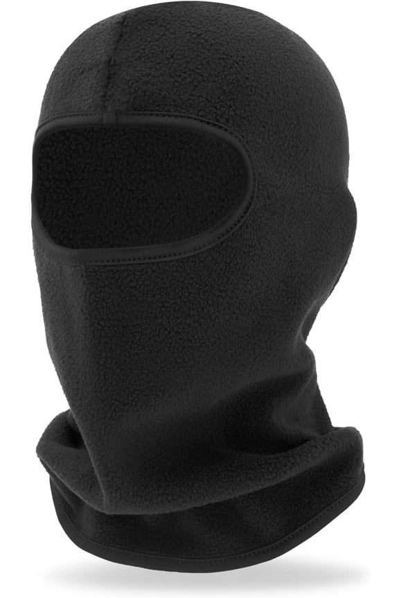 Ski Mask, Face Mask for Men and Women Skiing, Snowboarding, Motorcycle, UV Protection & Wind Protection Thicker Ver.- Black