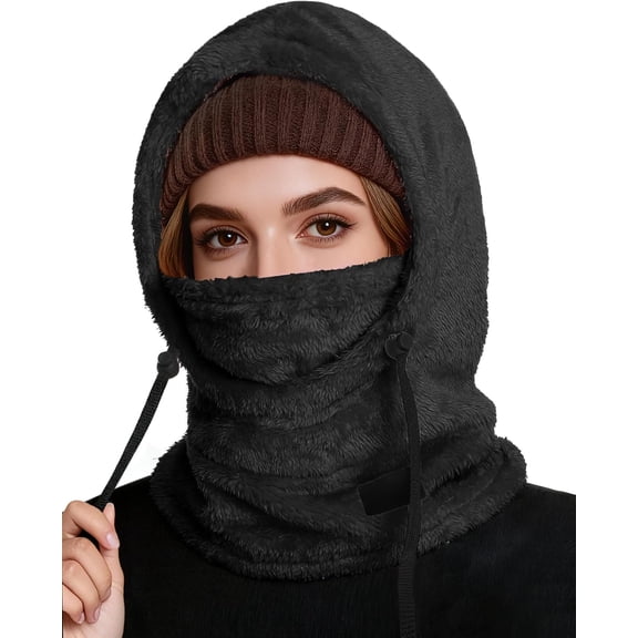 Ski Mask Fleece Balaclava, Winter Mask Windproof Cover Warmer Hat Hood for Men Women