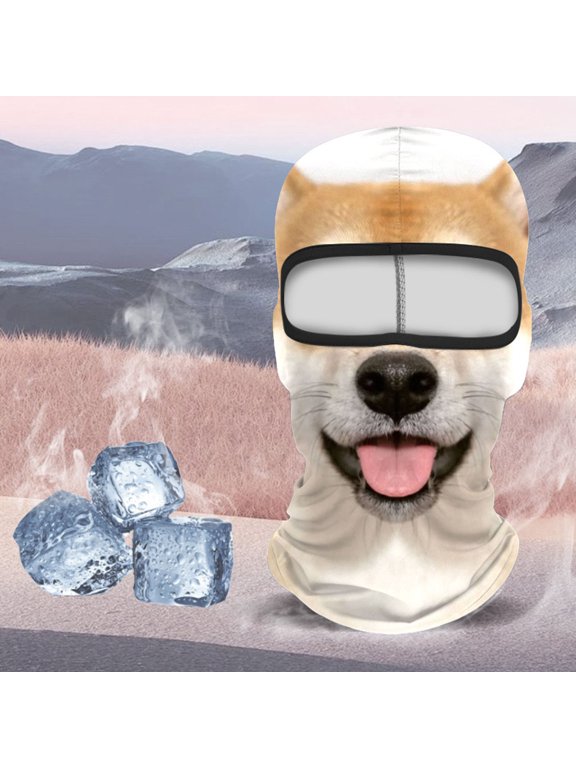 Ski Mask Funny Animal Faces Balaclava 3D Printed Full Face Winter With Mesh Eye Panels, Novelty Wolf Cover for Skiing Snowboarding Parties and Funny Gifts