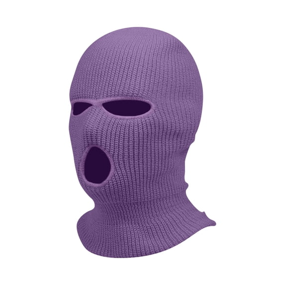 Ski Mask for Men, 3-Hole Balaclava Face Mask with Breathable Design, Windproof Pasamontanas para Hombre for Outdoor Cycling Winter Sports, Light Purple