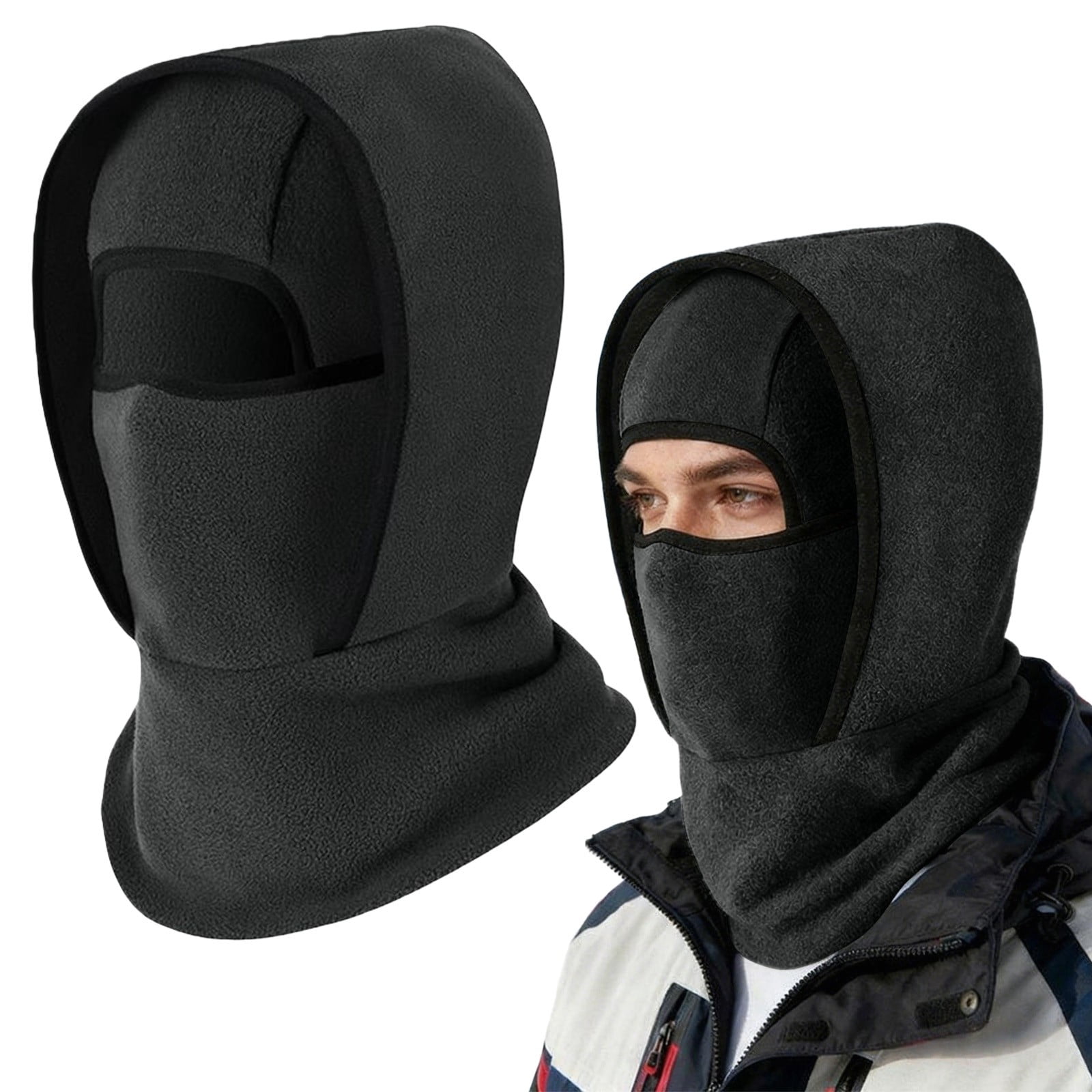 Windproof Fleece Balaclava Ski Mask Winter Face Cover Neck Warmer ROCKBROS Cold Weather Balaclava Ski Mask for Men Windproof  main image 2